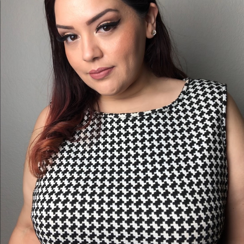 Calvin Klein Houndstooth plus size dress